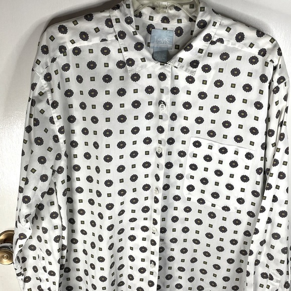 Vintage Levi Strauss Sportswear All Over Print‎ Collared Blue Tag Shirt Size L - Picture 1 of 10